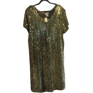 Beautiful plus size gold sparkly dress new with tags from Foleys (now Macys)